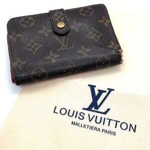 Louis Vuitton Monogram Canvas Brown and Gold Snap Wallet & Coin Purse